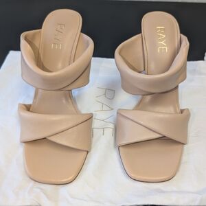 RAYE Women's Cream Mules DUST BAG INCLUDED